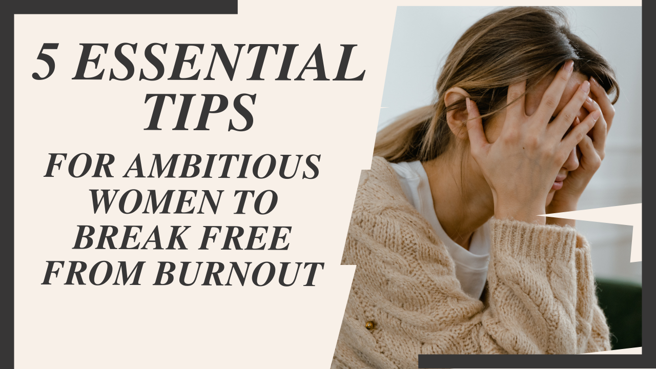 Cream Black Professional Mental Health Tips YouTube Thumbnail